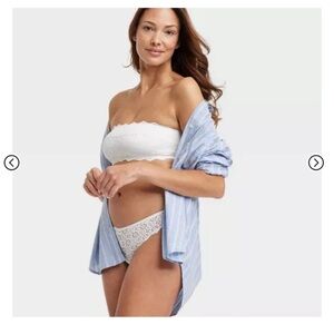Auden Cream Eyelet Bandeau